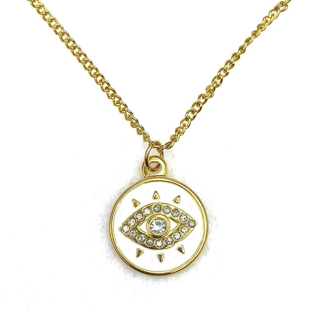 NEW Enamel Eye Necklace Stainless Steel